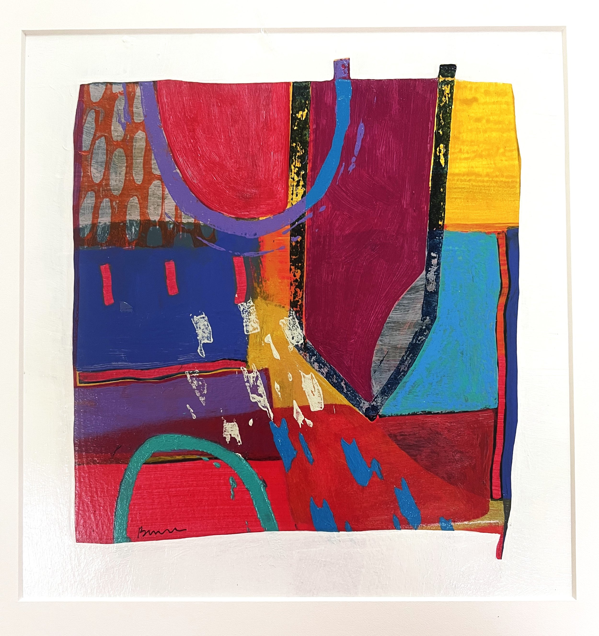 13.5 x 13.5 in, 
Acrylic on paper,
$650.00