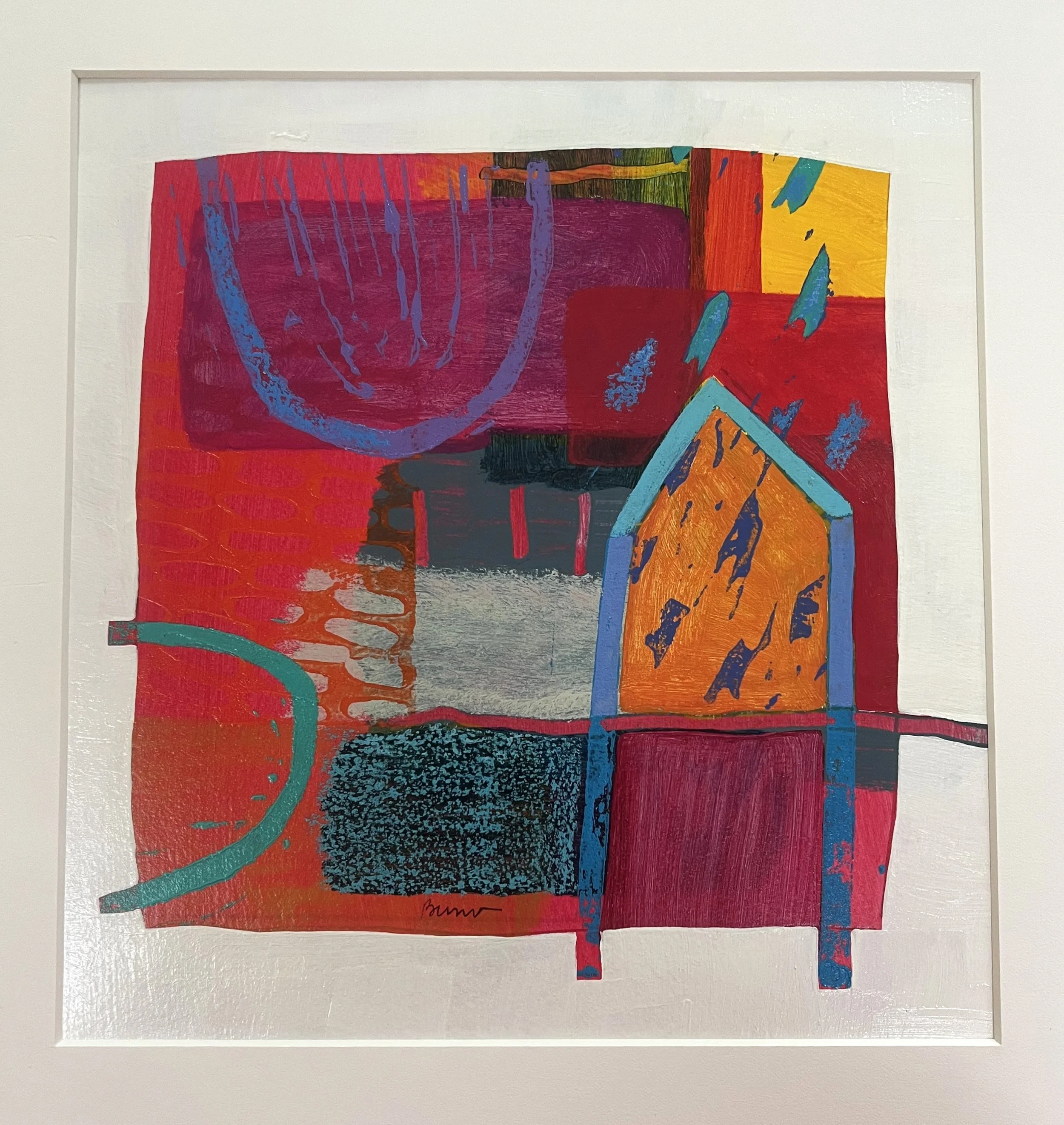 13.5 x 13.5 in, 
Acrylic on paper,
$650.00