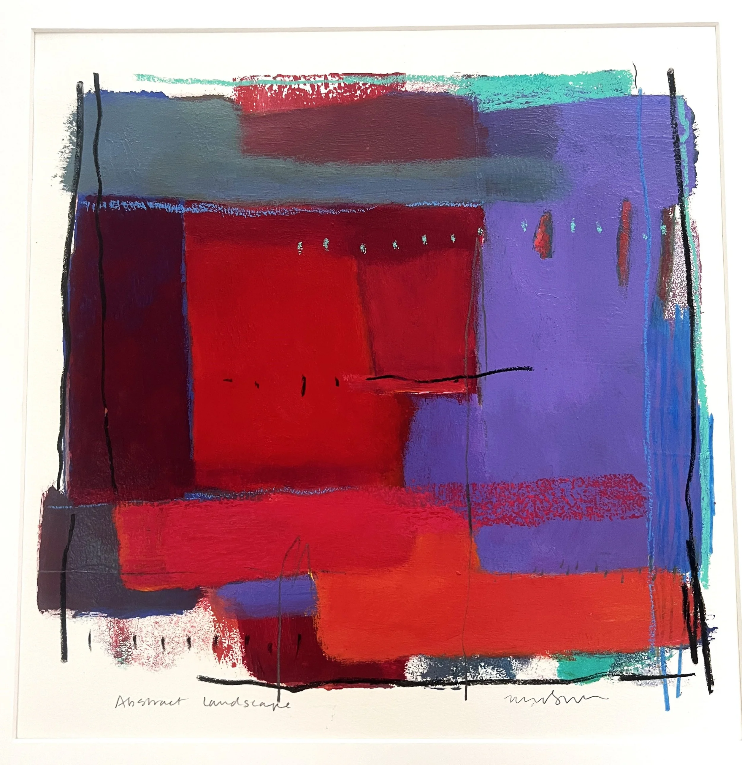 13.5 x 13.5 in, Acrylic on paper, $650.00