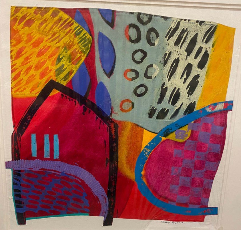 13.5 x 13.5 in, 
Acrylic on paper,
$650.00