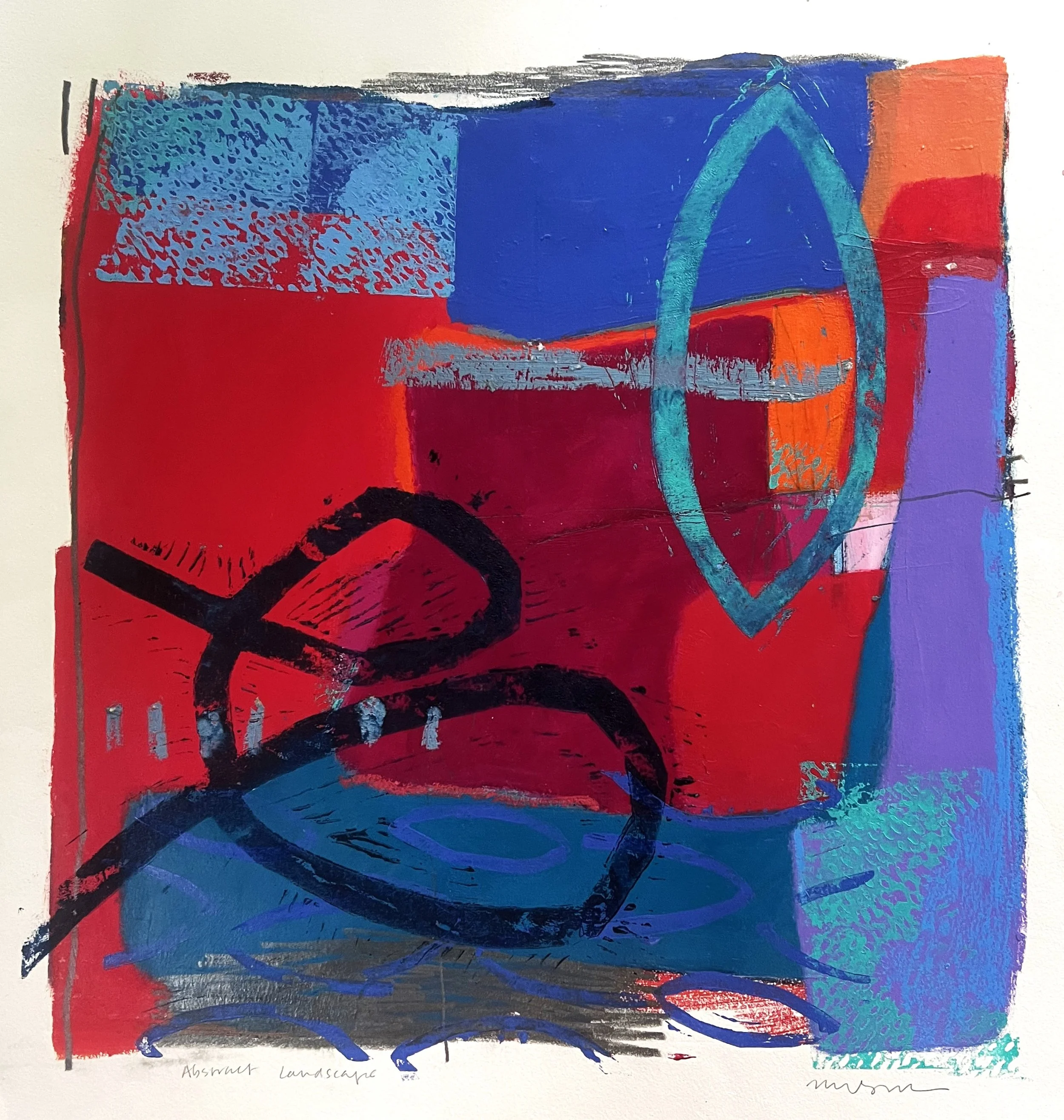 13.5 x 13.5 in, Acrylic on paper, $650.00