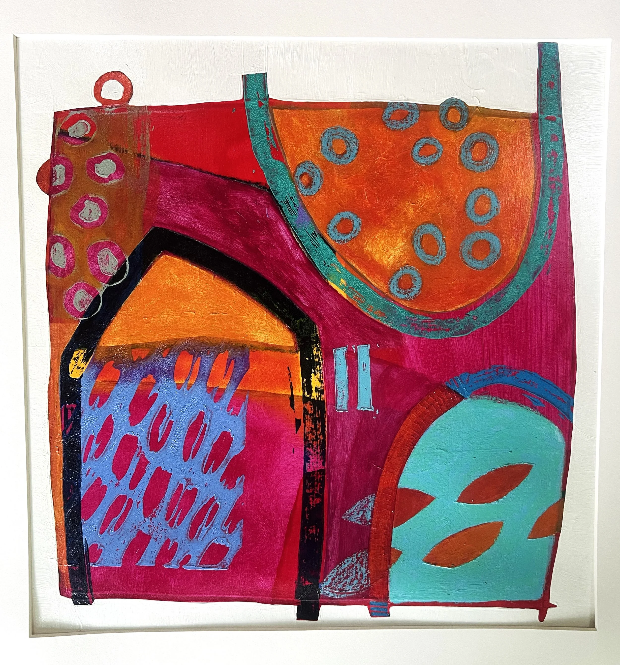 13.5 x 13.5 in, 
Acrylic on paper,
$650.00