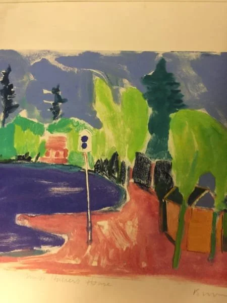 Miss Hallers House, Acrylic on Paper, 14" x 11" (1998) - $2,600
