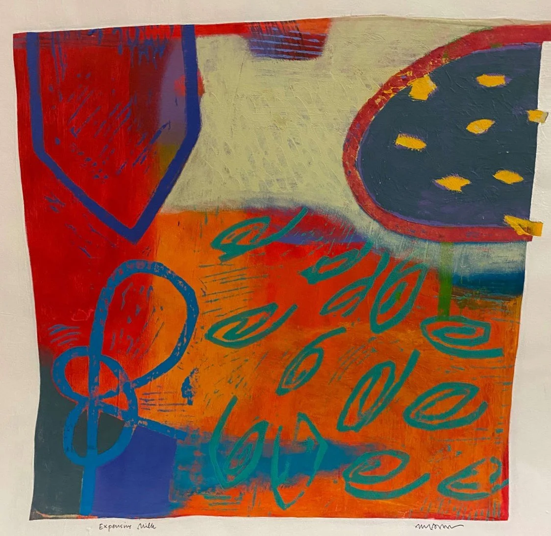 22 x 22in,
Acrylic on paper,
Donated