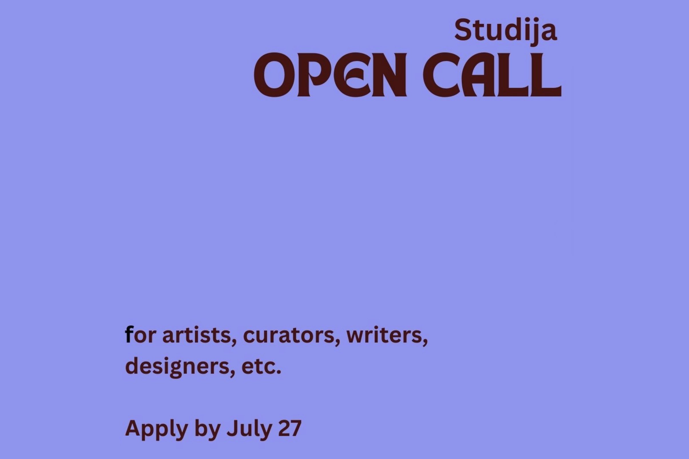Creative Residency at Studija Space in Kuldīga, Latvia