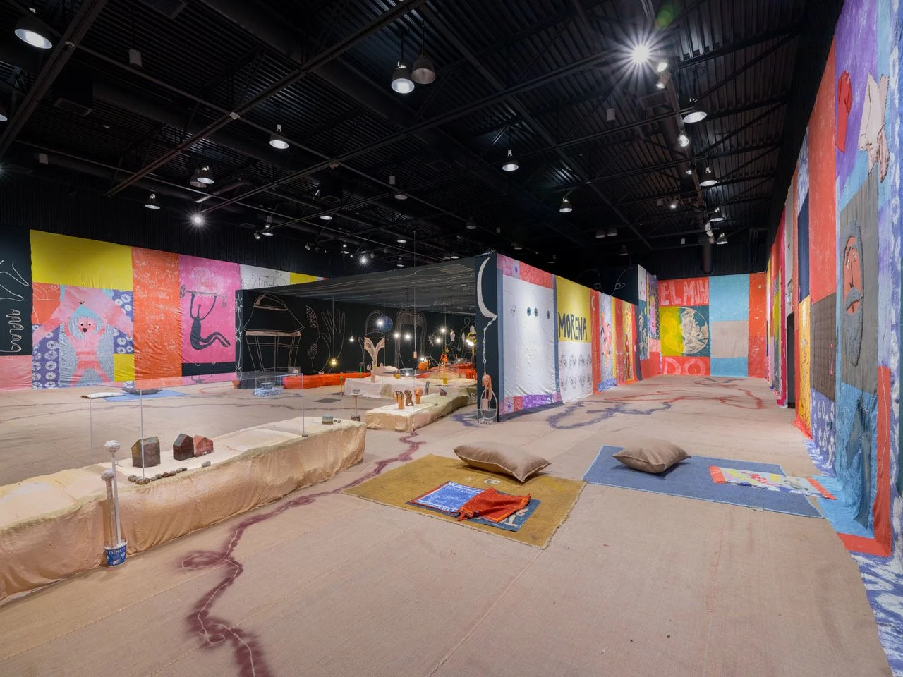 View of Celina Eceiza’s exhibition A material Earth, Volume 1: The life of corners, 2026. Site-responsive installation at the Art Gallery of Burlington. Dimensions variable. Photo: Darren Rigo