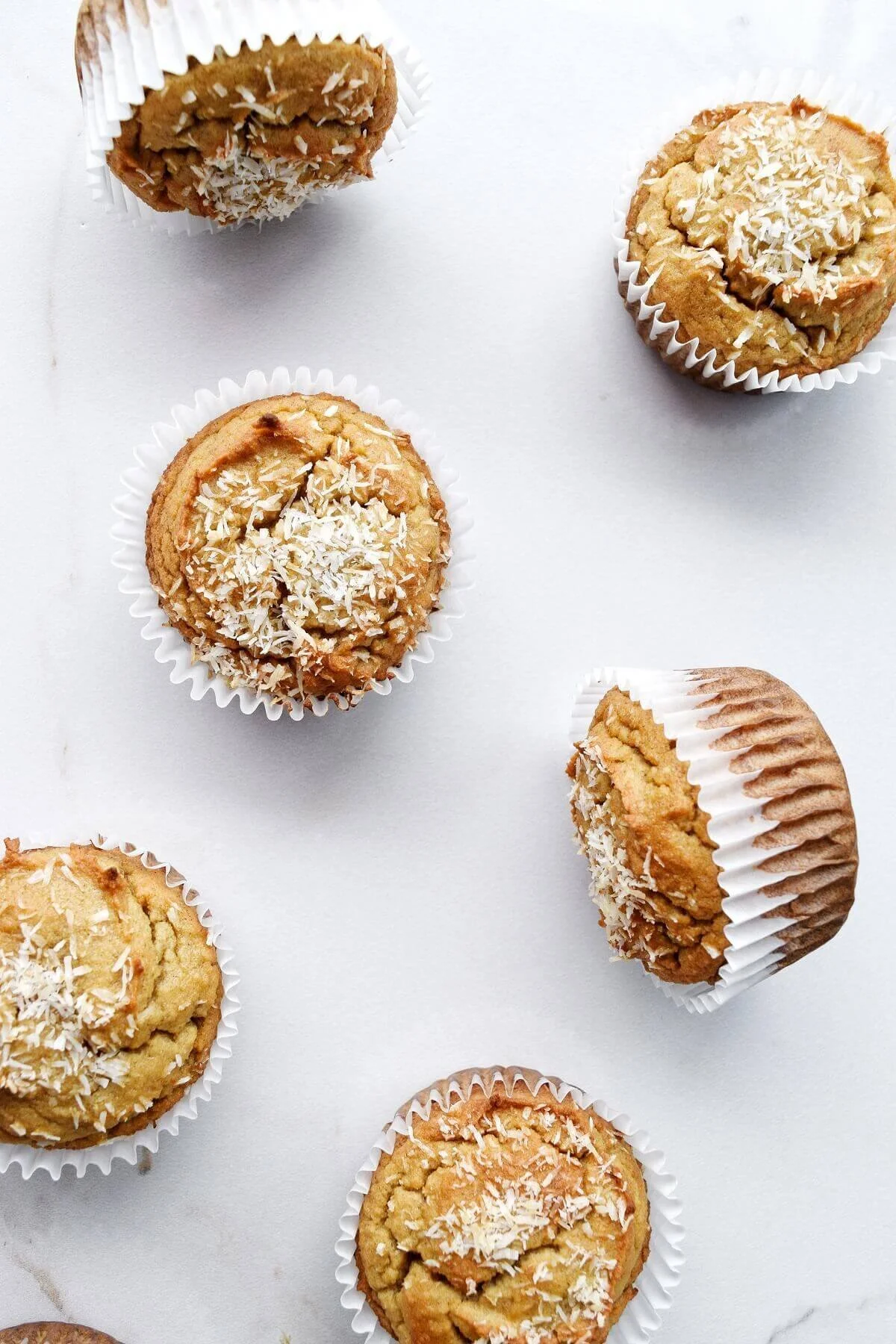 Dairy Free Banana Bread Muffin Recipe - Overhead shot of muffins