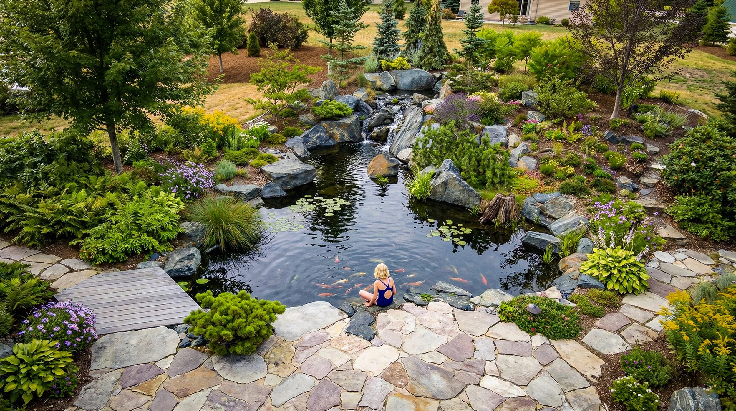 recreation pond rhode island natural swim pond contractor builder designer landscape 