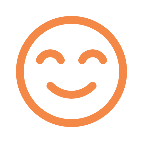 Happy smiling emoji face with closed eyes and a wide smile.