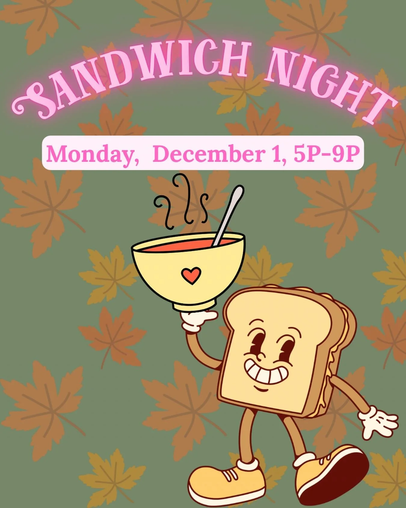 We&rsquo;re having fancy grilled cheese and tomato soup for our special tonight plus all of our regular menu items. Come see us, open 5P-9P! #theopossumstale #probablythebestpubinjonesborough #possumblythebestpubinjonesborough