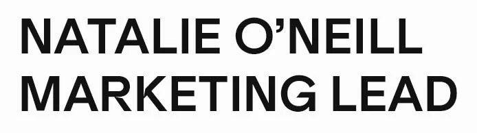 NATALIE O'NEILL, STARTUP MARKETING LEAD