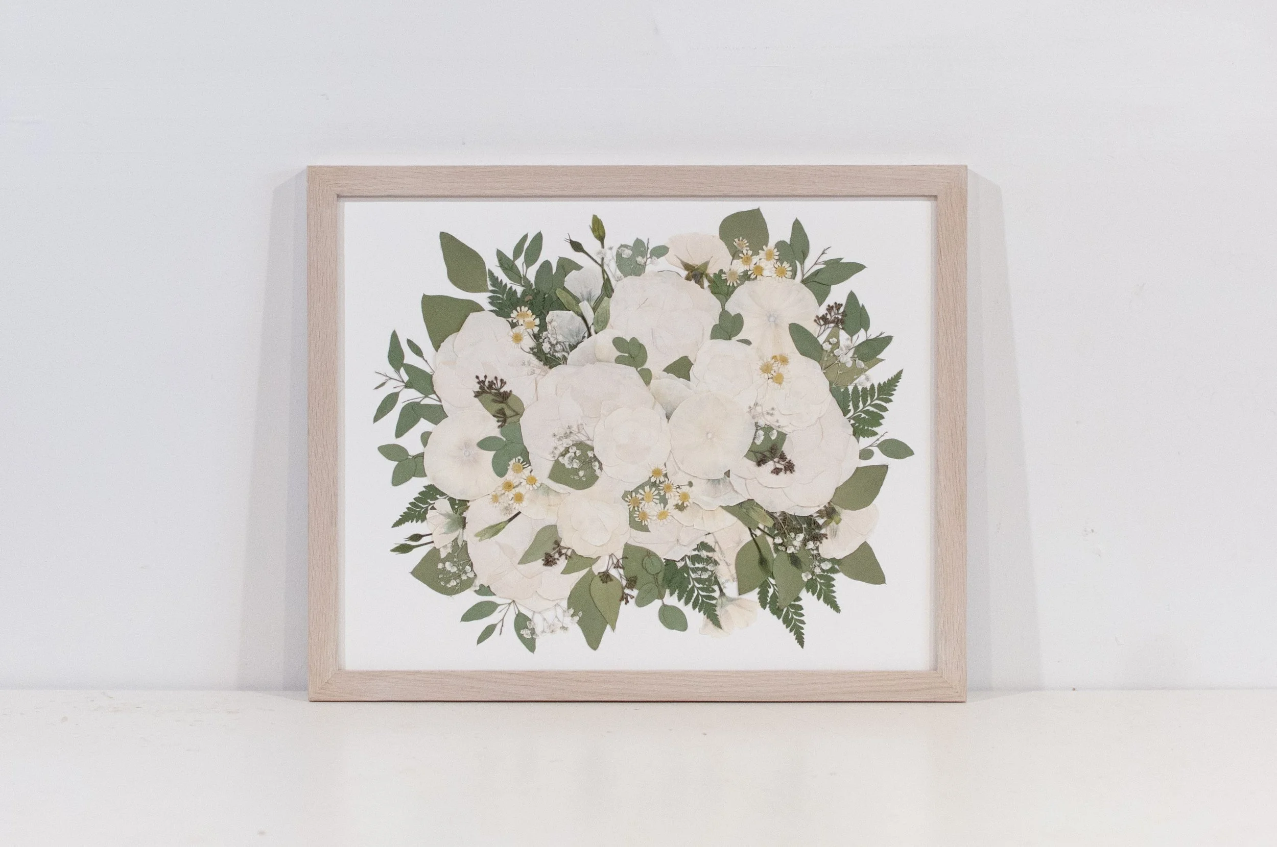 16" x 20" Standard Frame, Antique White Oak, White Backing, Colour Corrected