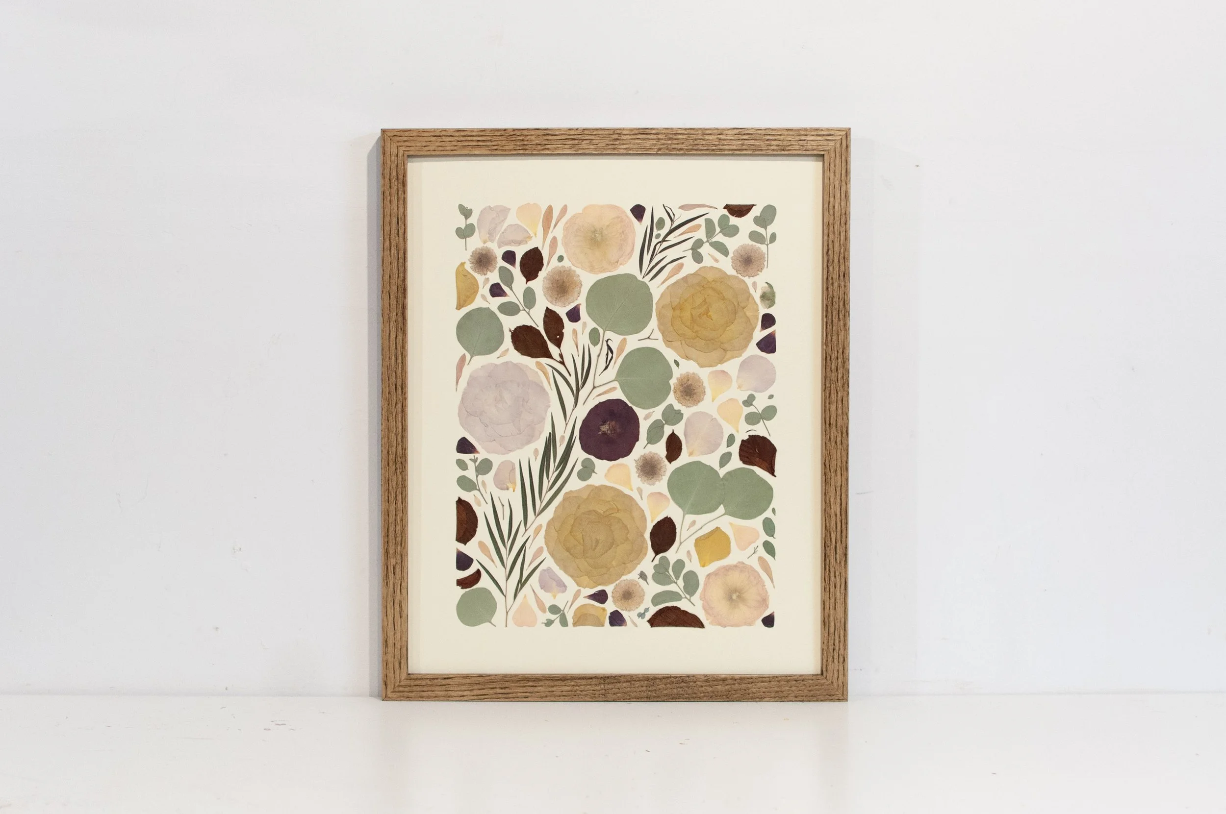 16" x 20" Standard Frame, Walnut, Ecru Backing, Mosaic, Colour Corrected