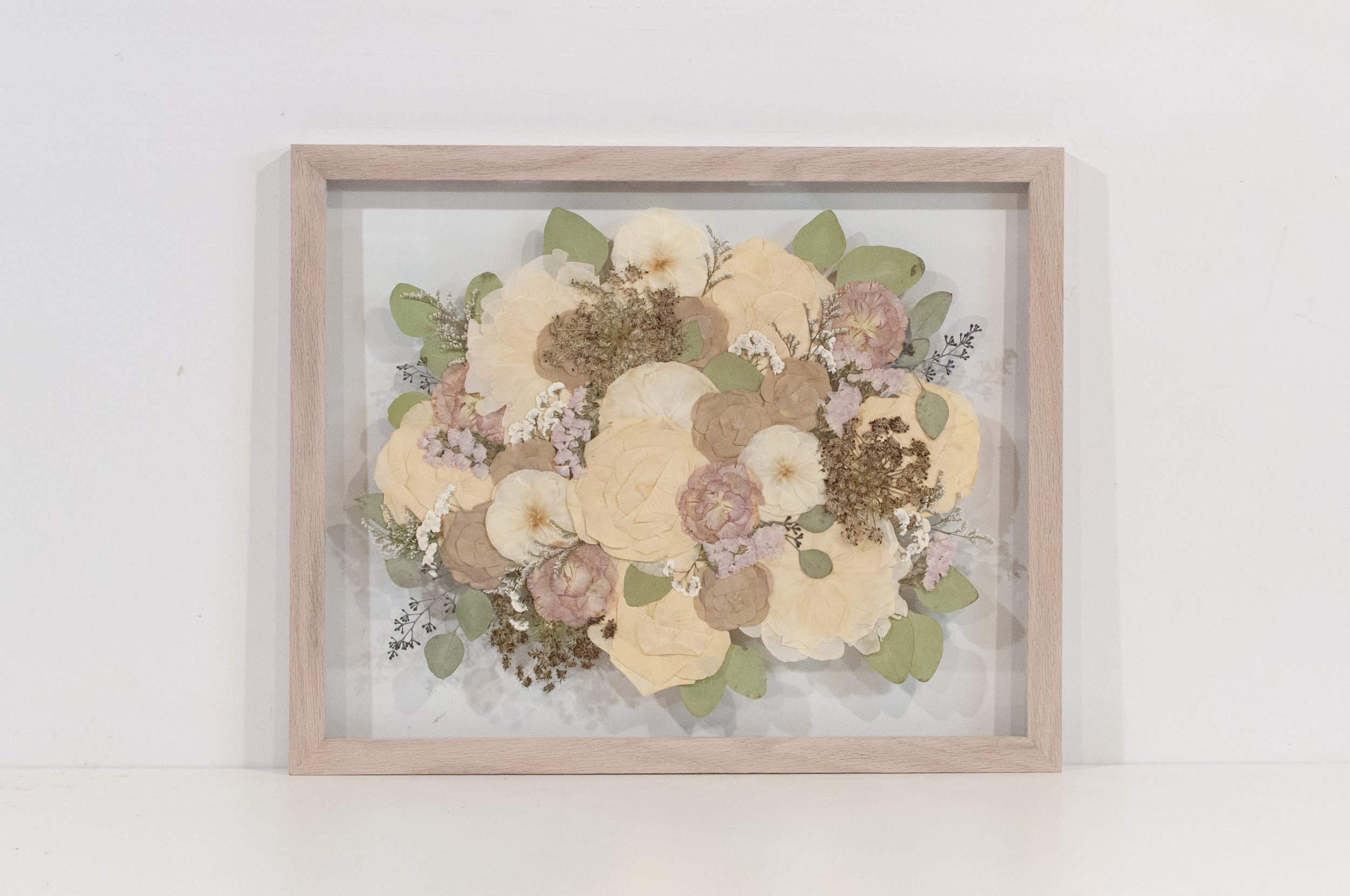 16" x 20" Float Frame, Antique White Oak