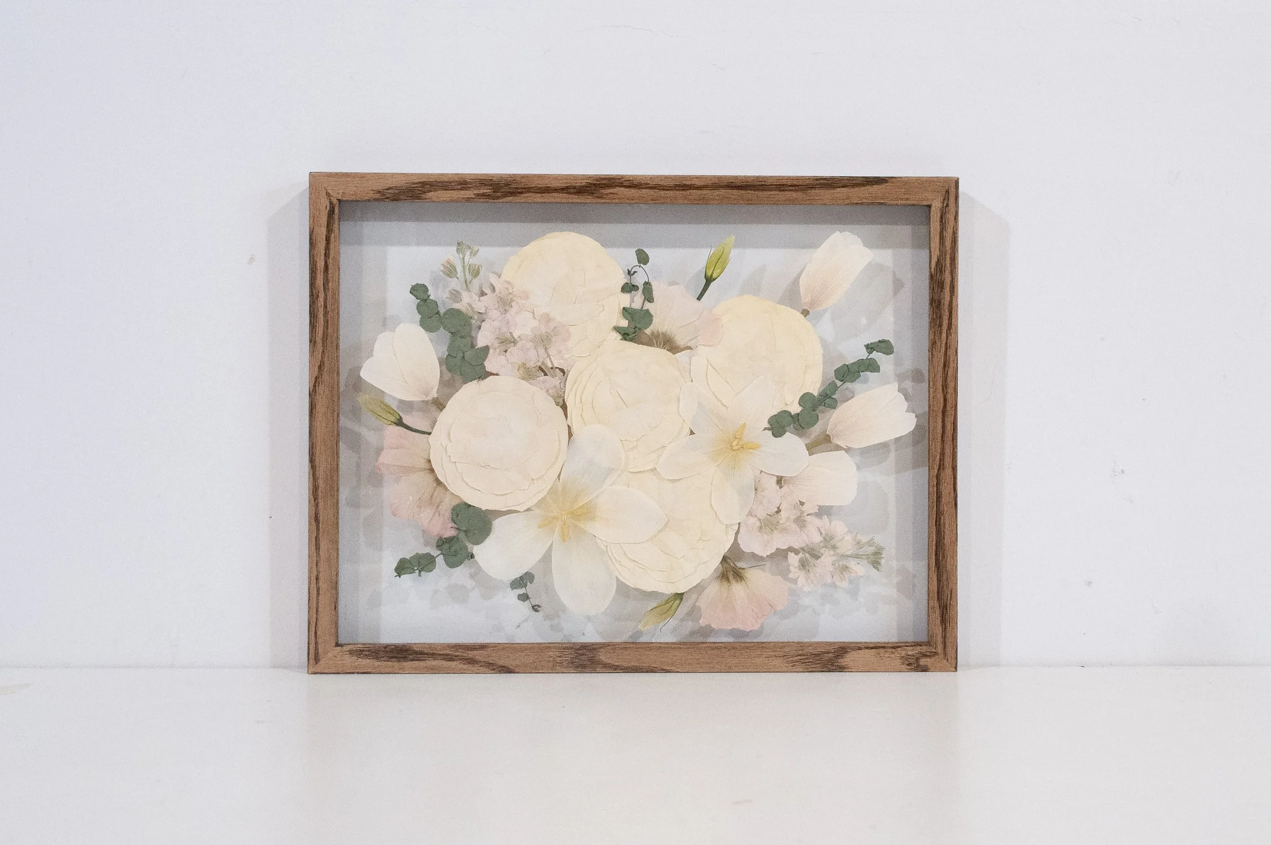 12" x 16" Float Frame, Walnut Stained Oak, Colour Corrected