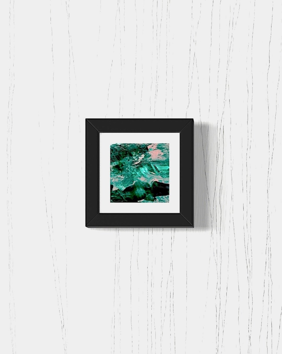 Framed 3" x 3" mini painting