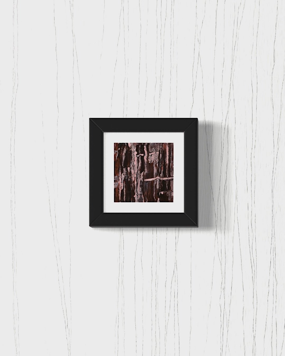 Framed 3" x 3" mini painting