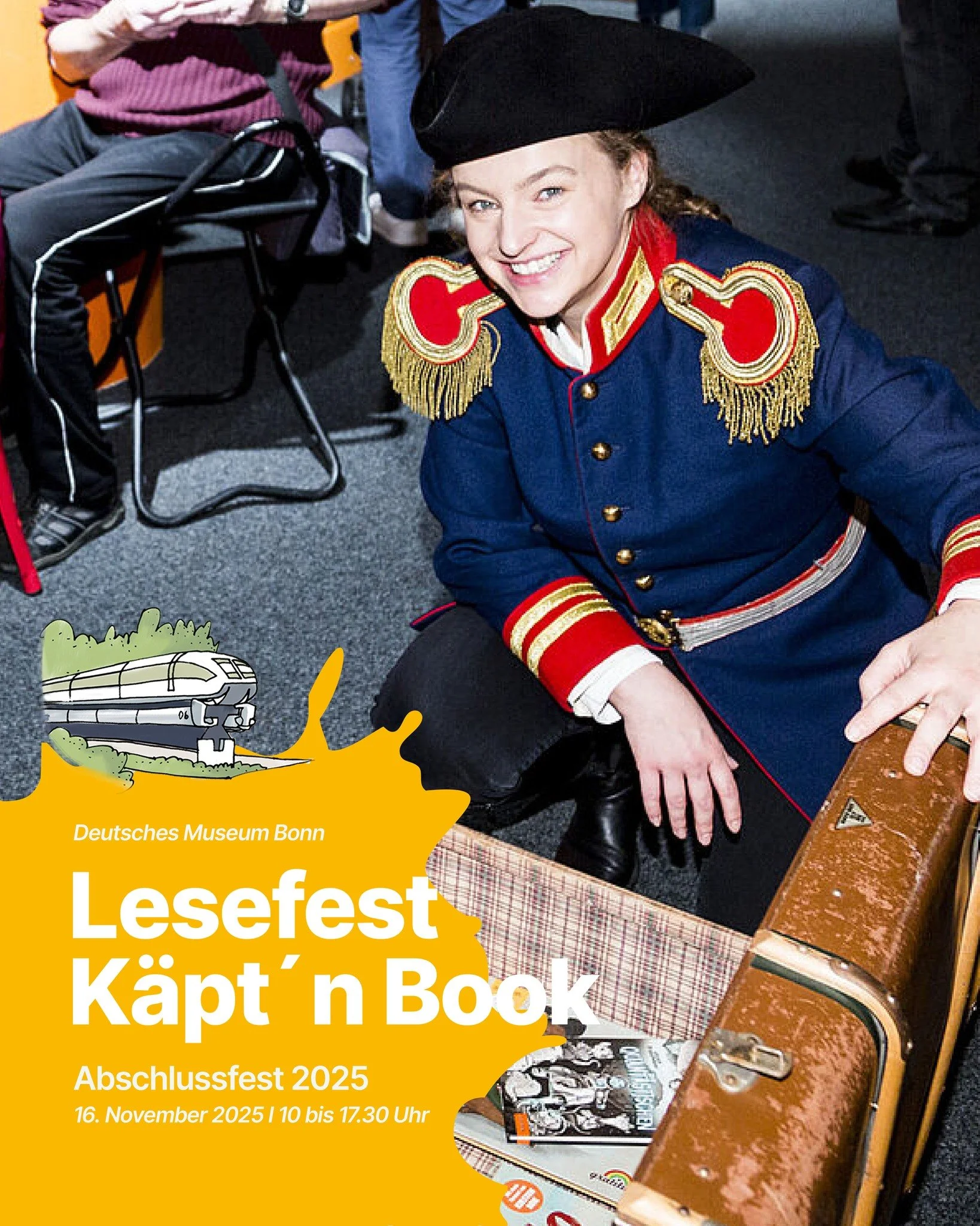 🚀 K&auml;pt&rsquo;n Book entert den Teilchenzoo! 
Am 16. November verwandelt sich das @deutschesmuseumbonn  in einen wuselnden Kosmos voller winziger Wunder: Protonen, Elektronen, Z-Bosonen &ndash; und nat&uuml;rlich ganz viel Lesefreude! 📚✨

Beim 