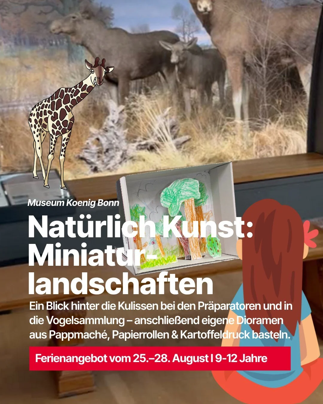 🎨 Vier Tage Natur, Kunst und ein eigener Mini-Lebensraum!

Im @museumkoenig gibt es nicht nur Tiere zu bestaunen sondern auch ihre kunstvoll gestalteten Lebensr&auml;ume. In den Dioramen steckt jede Menge Handwerk. Wie das genau funktioniert? Das sc