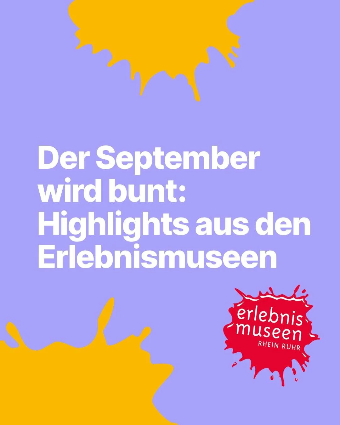 🍂 Der September wird bunt: Highlights aus den Erlebnismuseen Rhein Ruhr

Von Erdfarben &uuml;ber Roboter bis unter Tage &ndash; das erwartet euch diesen Monat:

🎨 Malen mit Erdfarben @mondo_mio_kindermuseum 
In mondos Atelier entstehen Kunstwerke a