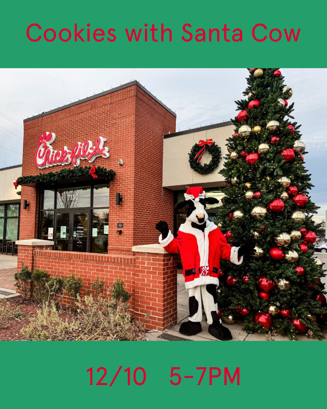 Cookies with Santa Cow
