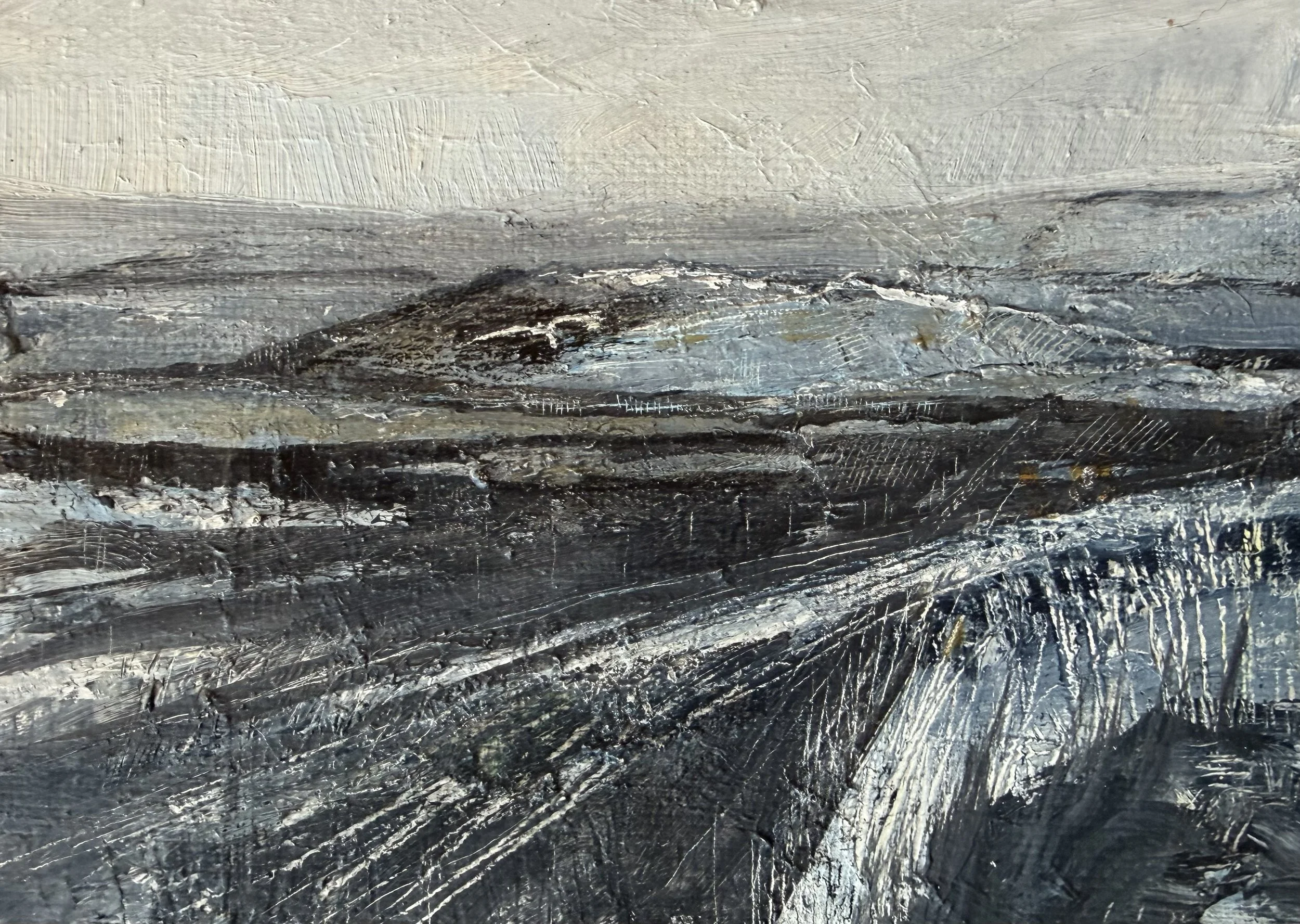 Ridgeway in Blue, Acrylic on Panel £175 SOLD