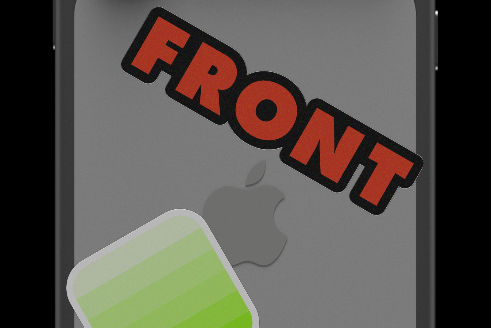 Detailed view of sticker placement on iPhone 17 Pro back