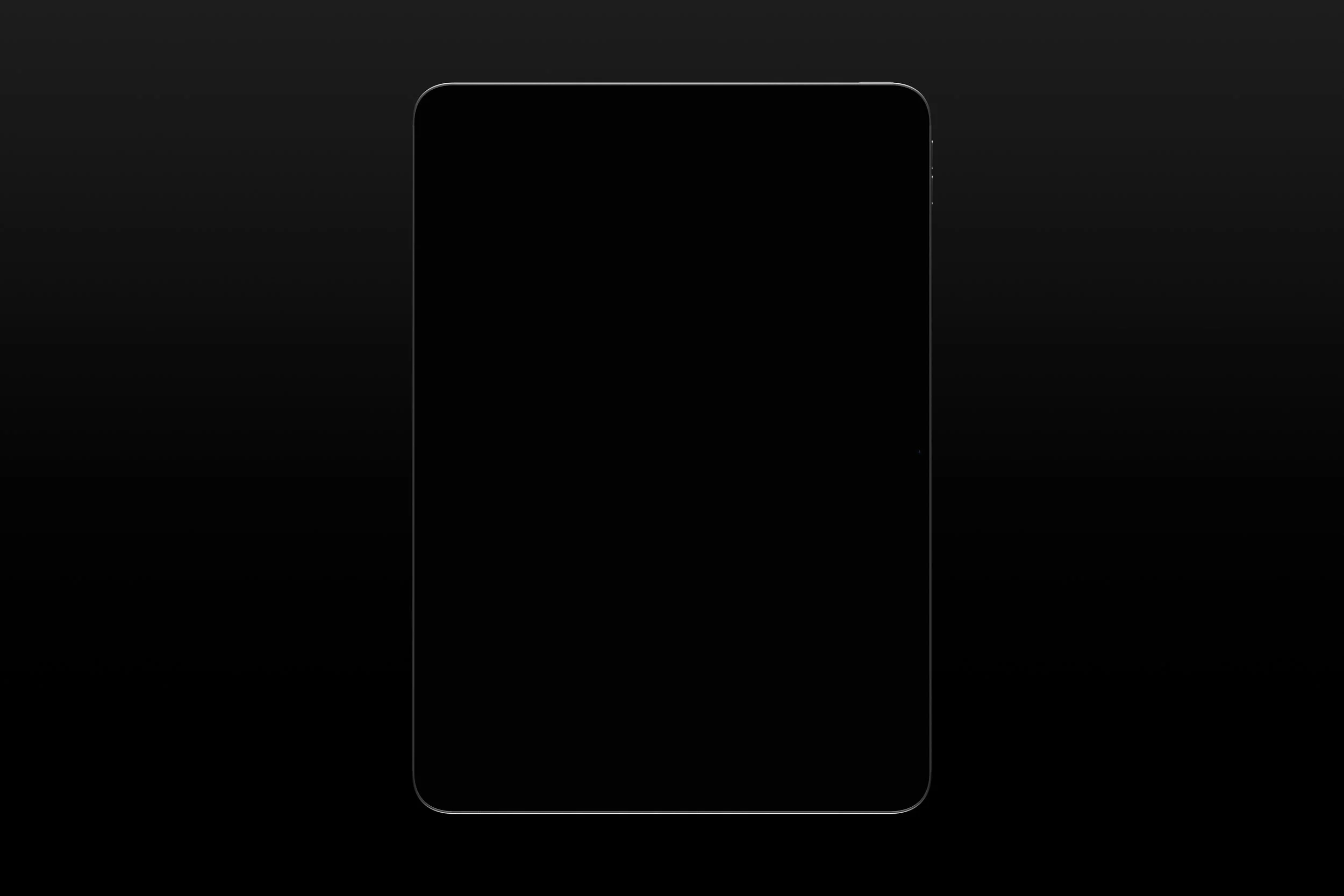 iPad Pro 11 vertical mockup dark screen