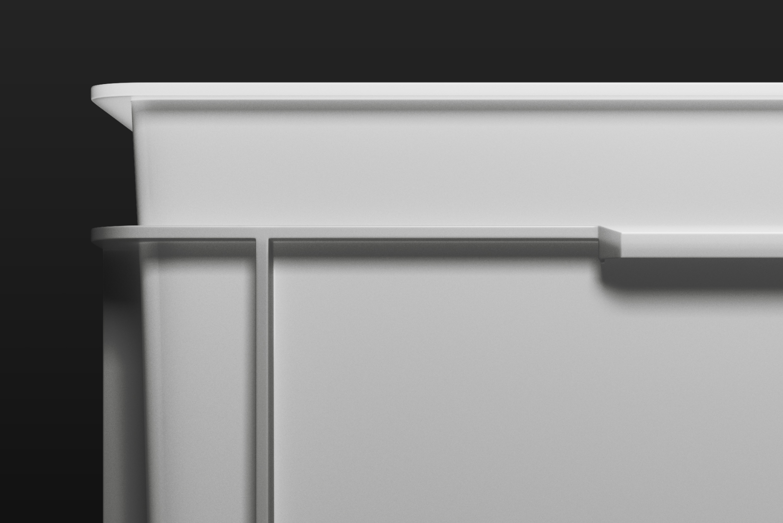 Plastic crate mockup close-up detail gray