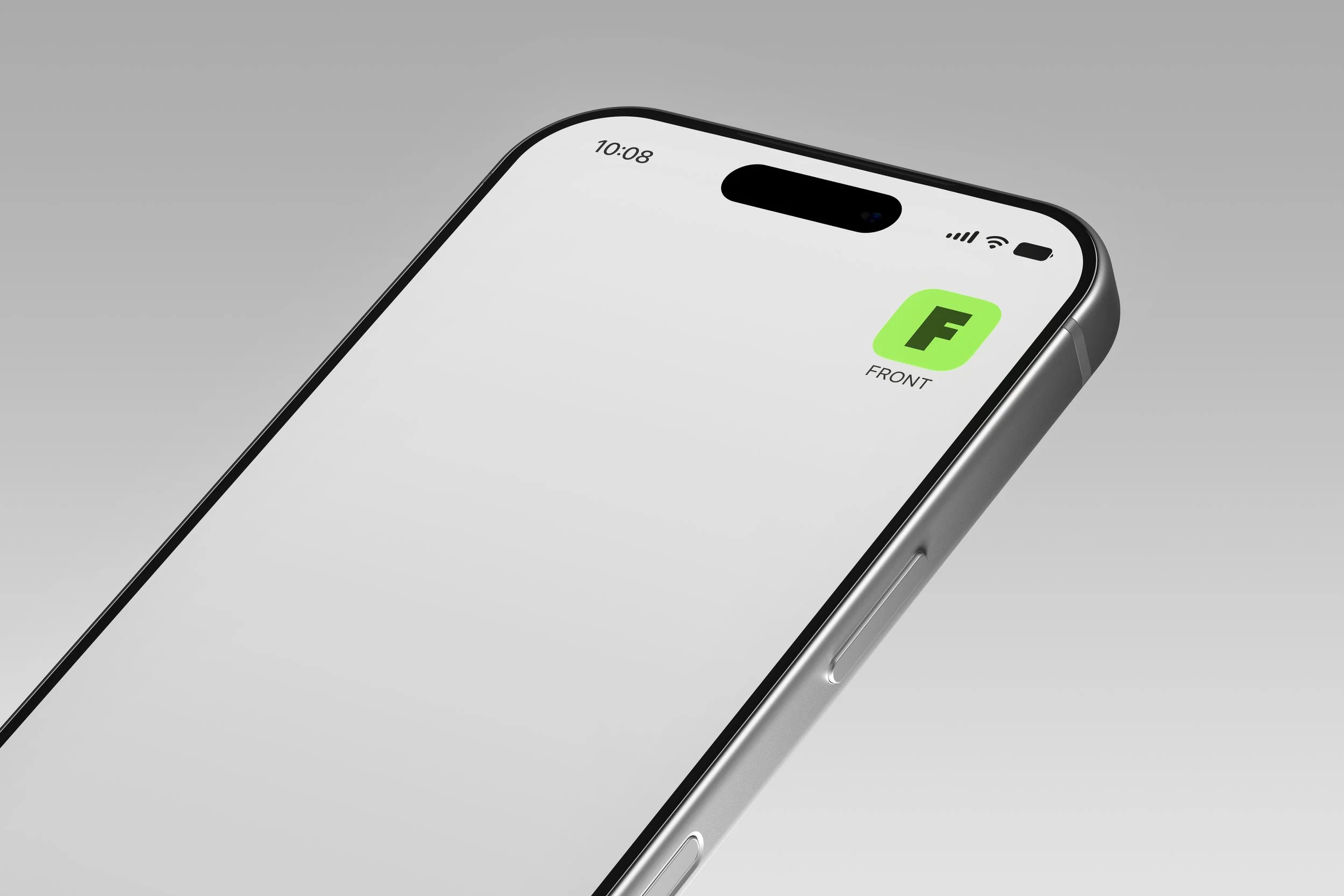 iPhone 17 Pro mockup with clean blank white screen for app and UI presentations