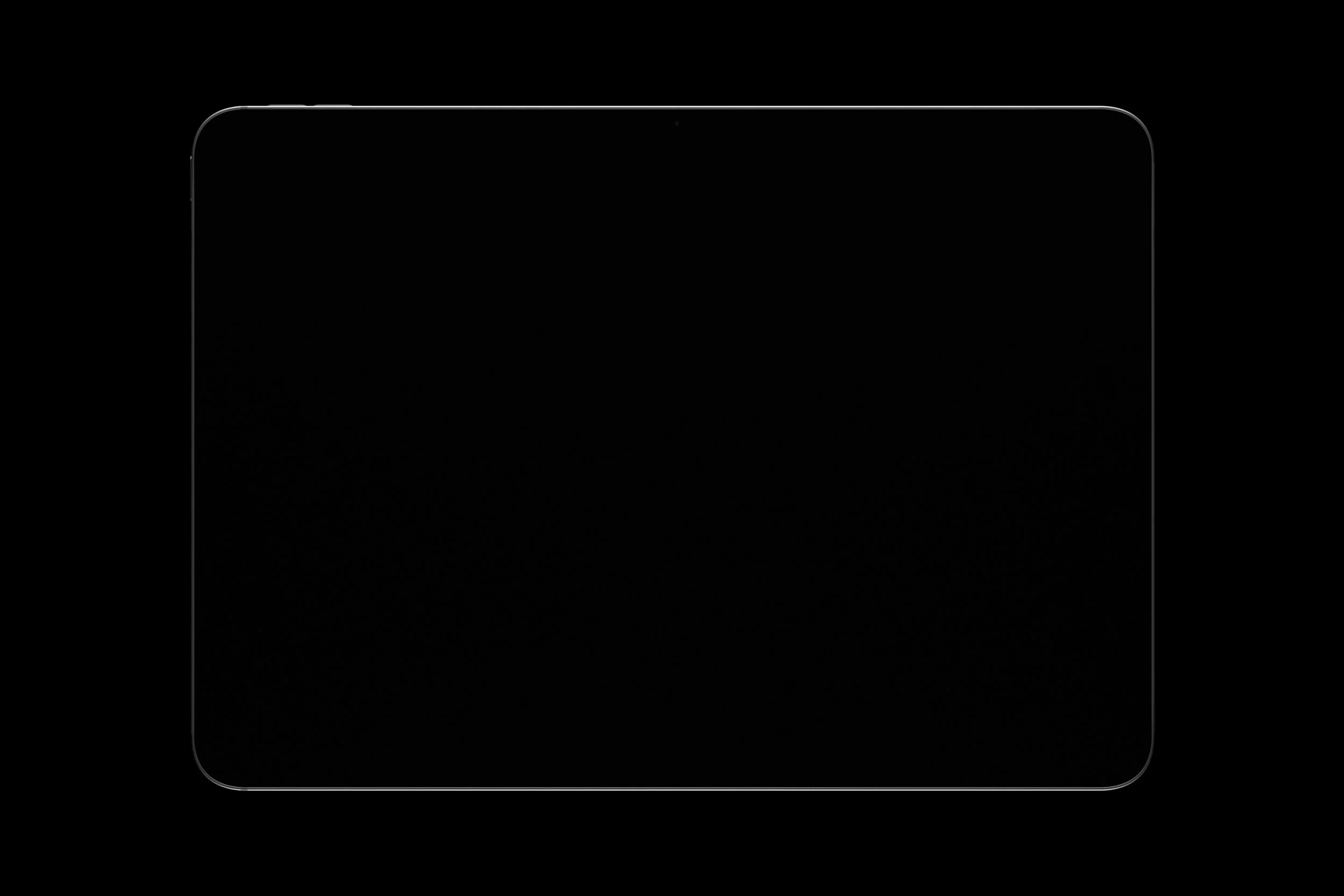 iPad Pro 11 horizontal mockup dark screen