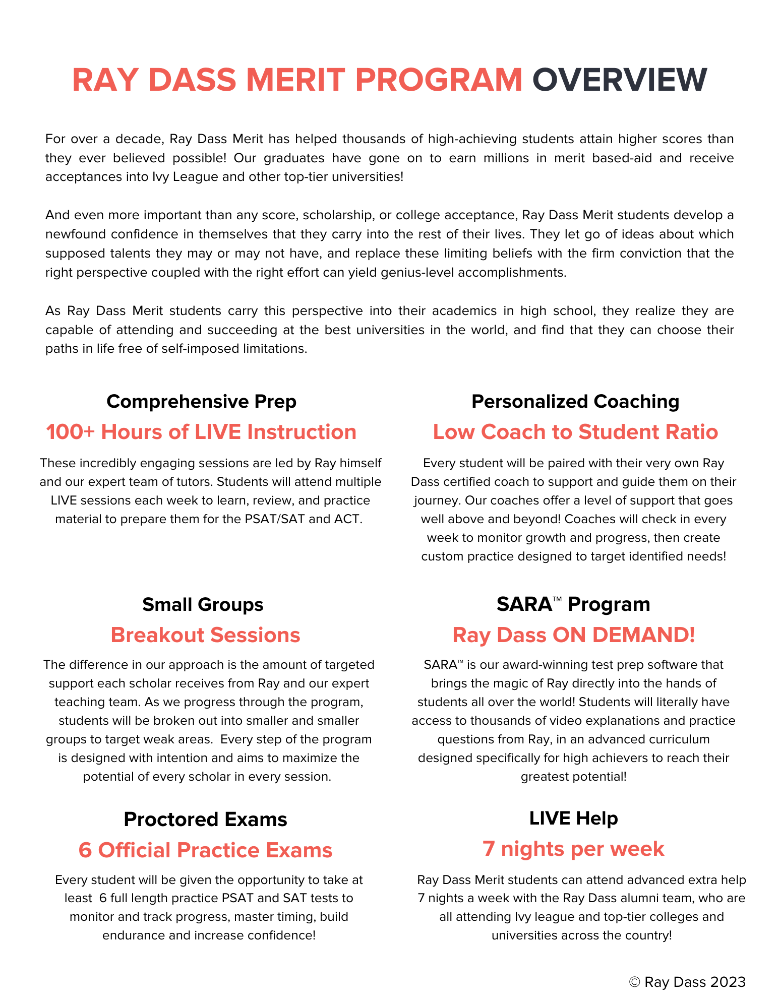 Merit Page — Ray Dass