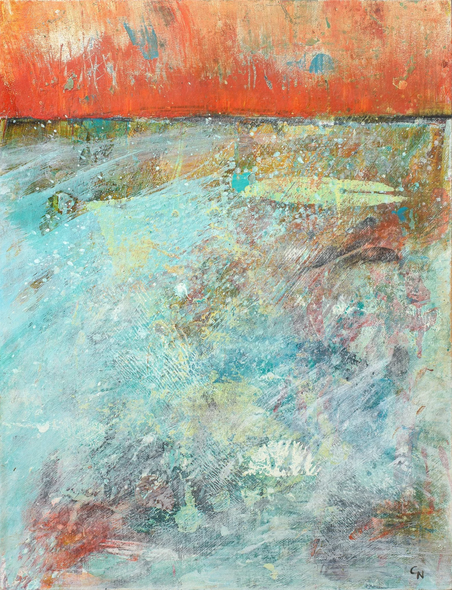 Swimming in the Inferno 4 
18" x 12" (SOLD)
