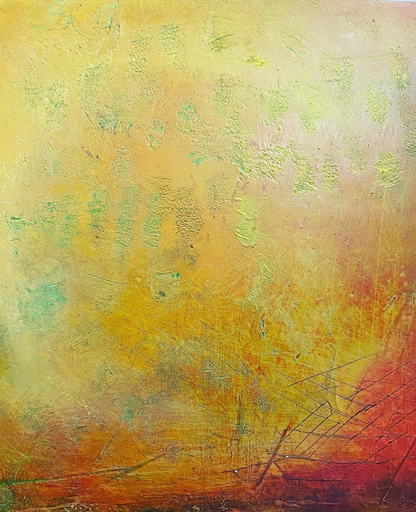Song of Spring 
12" x 12" 
Pigmented beeswax (Encaustic) on birchpanel 
$200 (Sold)
