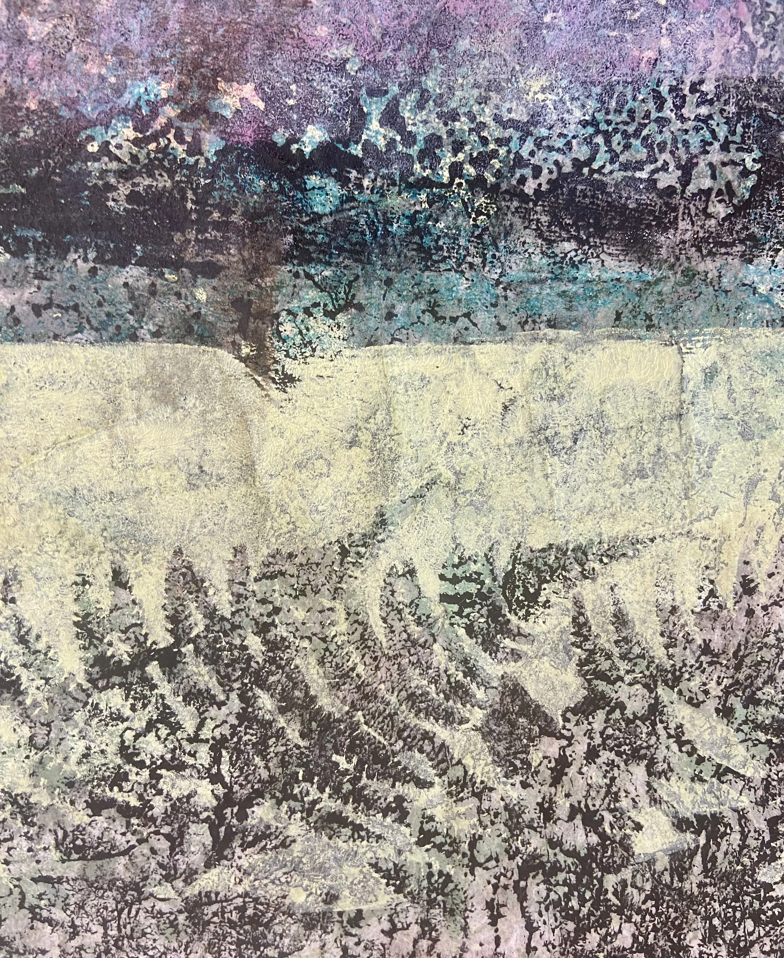 Ferns by Moonlight 
12”x12” 
Acrylic Monoprint 
$100
