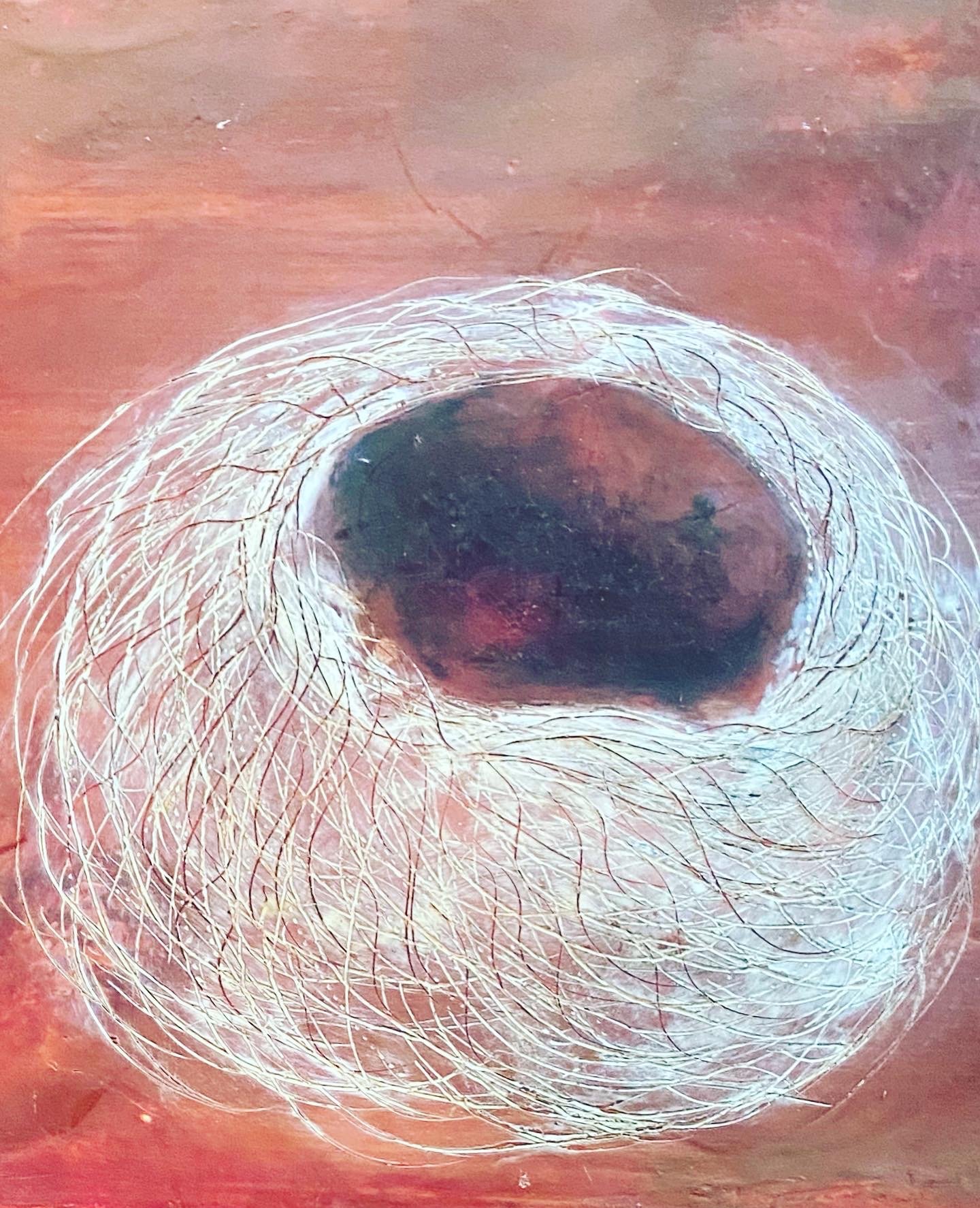 Empty Nest 
12" x 12" 
Pigmented beeswax on birch panel 
$200 (Sold)
