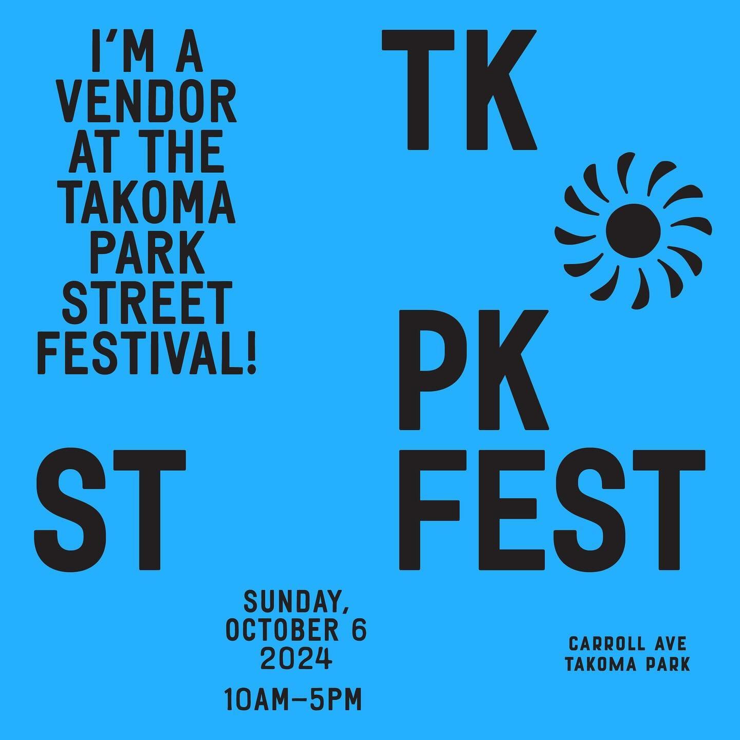 Hello #takomapark! I&rsquo;ll be joining my sister in law, the brilliant @uniqueannick for my first fair in the #takomaparkstreetfestival on Oct 6! Come check out her gorgeous mixed media pieces and stop by to say hi!