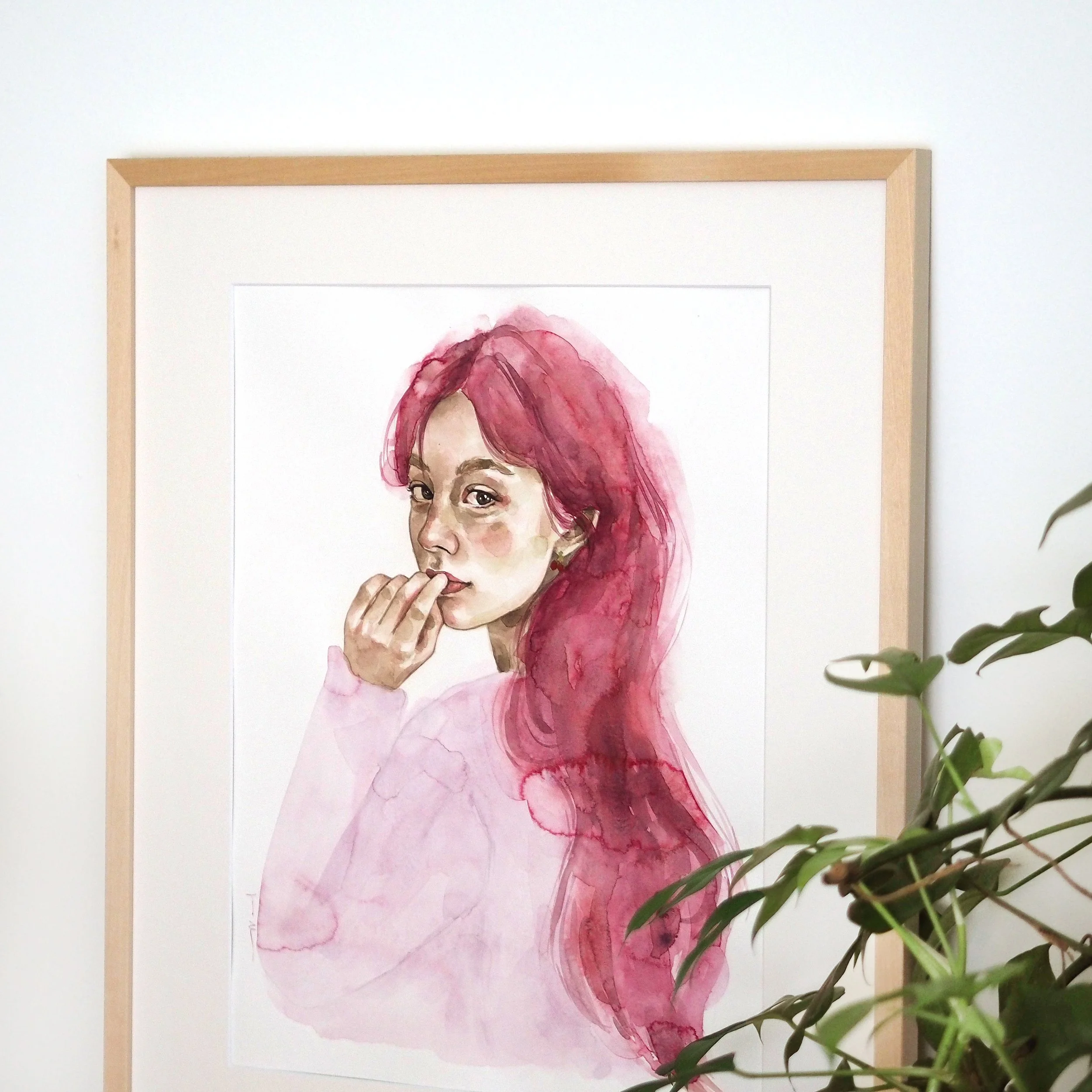 original watercolor painting_portrait drawing_pink_somebodysart-4.jpg
