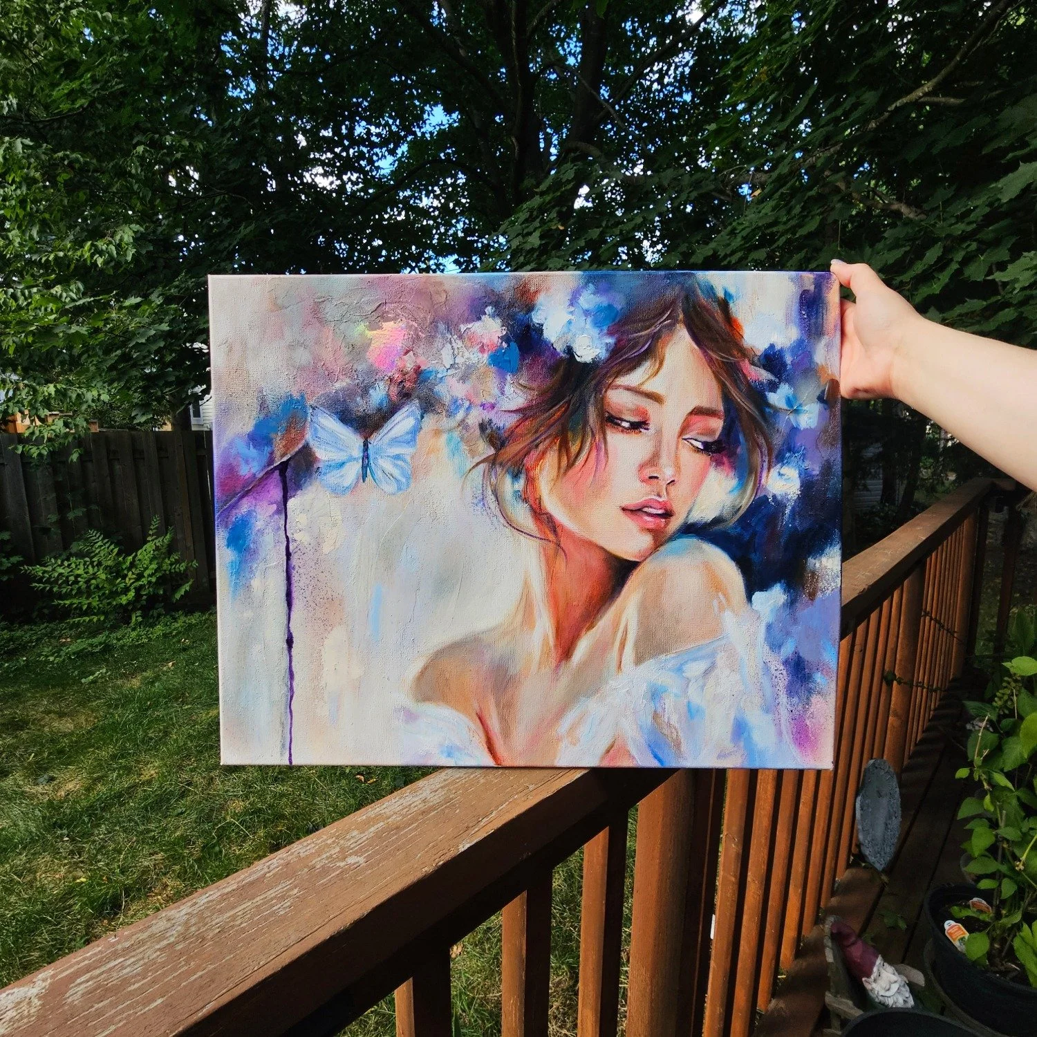 Sometimes peace comes as a whisper, soft as butterfly wings. There&rsquo;s a kind of awakening that asks for no more striving or hustling, but only for softness, and deep breathing.

'Softly Awakened' is a new oil and mixed media painting from the Qu