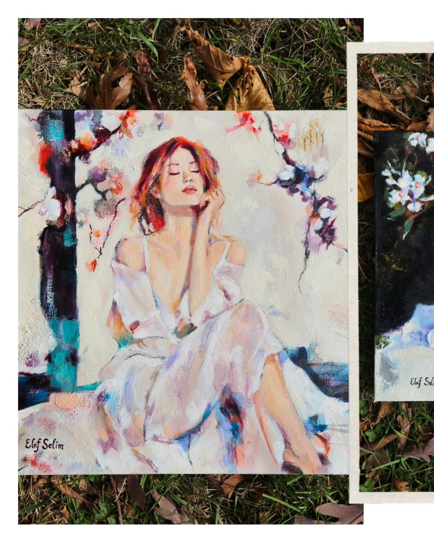 I love all the tree lights and the holiday festive vibes. It's starting ☃️🎄😊 If you are looking for a unique gift for someone you love, you can find these small original paintings now in Santini Gallery @santinigallery in Ottawa. They also have on 