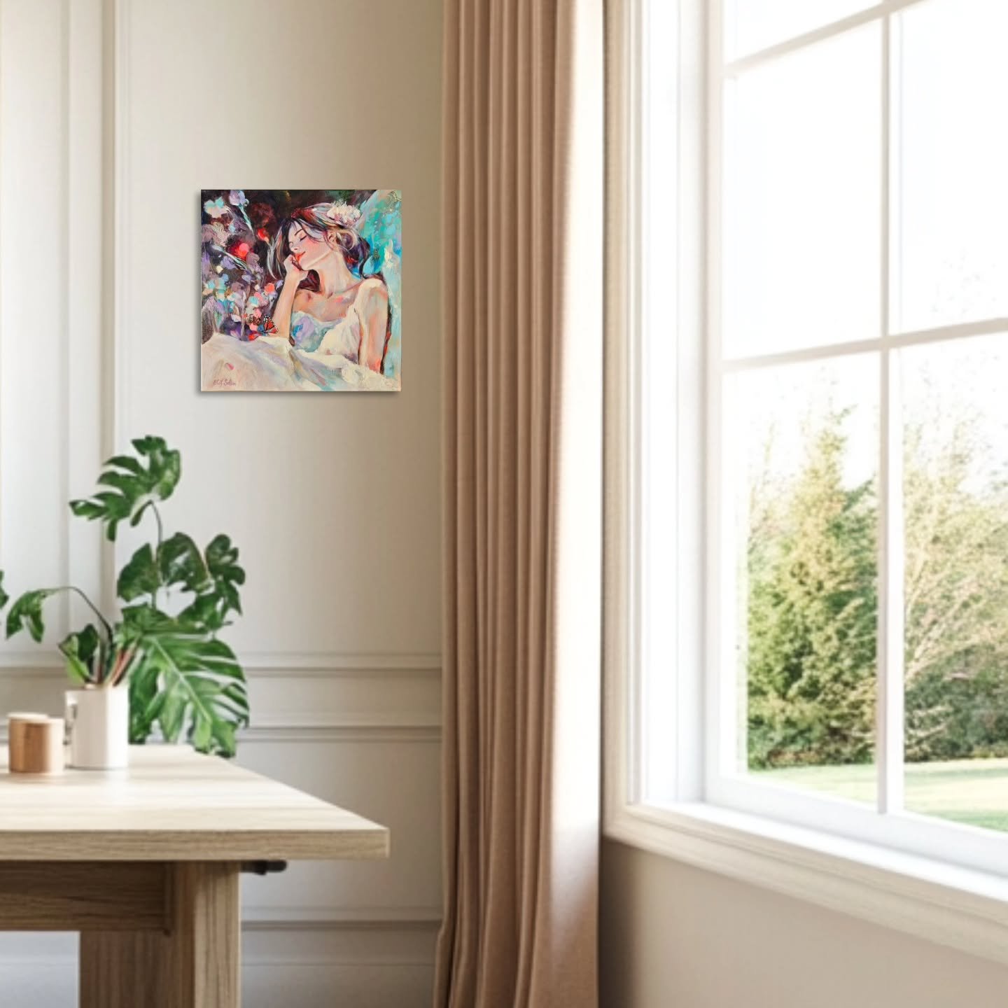 Now that snow is starting to melt and we have more sun than the past few months, I find myself grateful 🌞 The sun makes me happy. 

I created these paintings from my longing to spring, enjoying flowers 🌸 and the warm sun filling my garden once agai