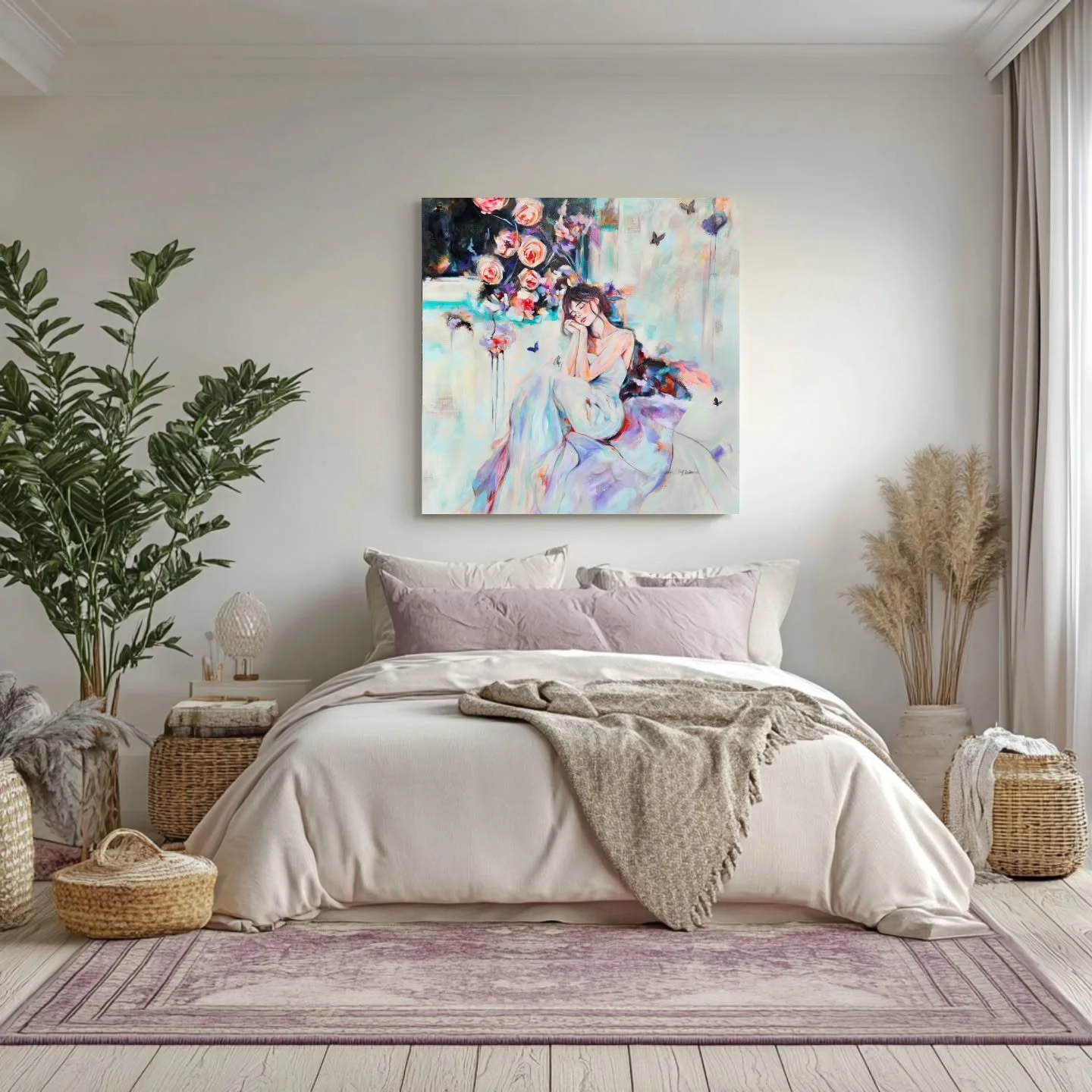 Made for a home that feels warm and calm... 'Where Thoughts Soften' is the painting you pass by every morning and it still stops you 🤍

Experience this beautiful oil painting in person at the Kingston Big Art Show May 1-3. Plan your visit this weekn