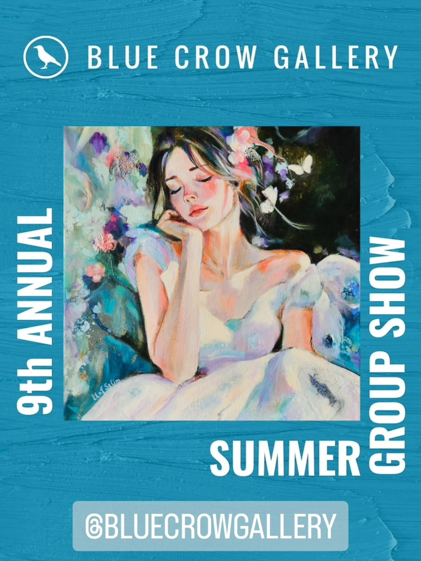 The opening reception of the summer group show at the Blue Crow Gallery in Toronto is happening soon on July 3rd 🌸✨️🎊