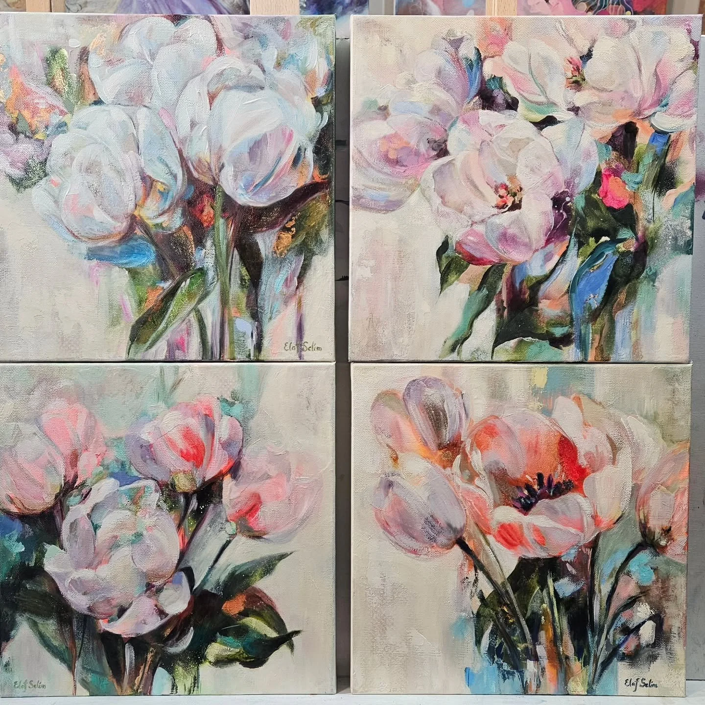 Works in progress in the studio and moments of inspiration 🌸🦋✨️
