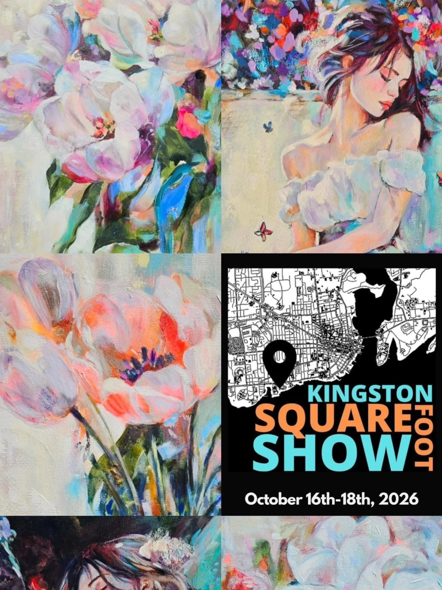 The Kingston Squarefoot show is coming up soon. Only 3 days to collect your favorites from local artists 😊💗

Details of the opening reception in the images ✨️