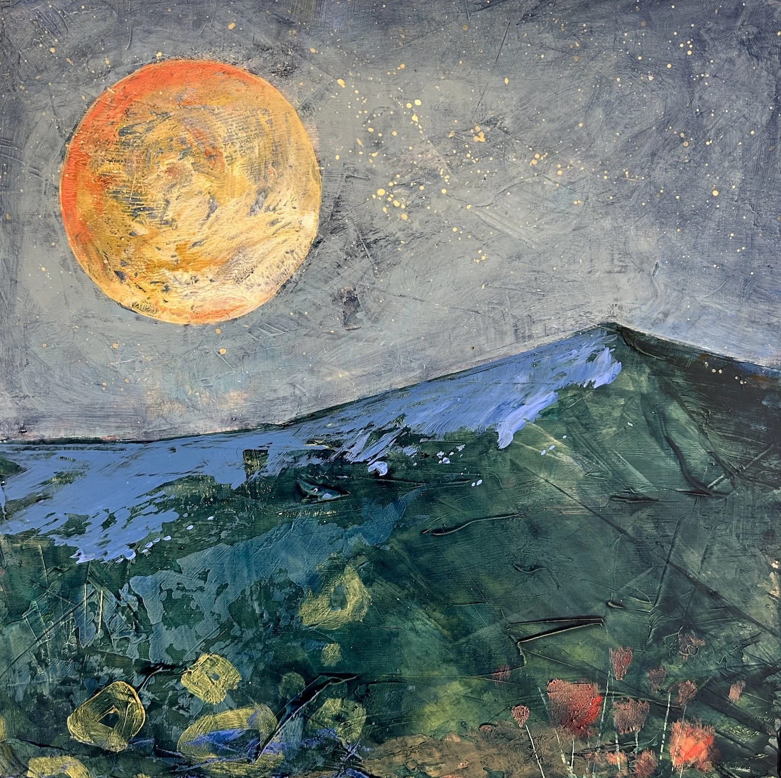 FULL MOON HIKE
12 x 12 x 1.5 in.

acrylic on panel, painting continues on sides