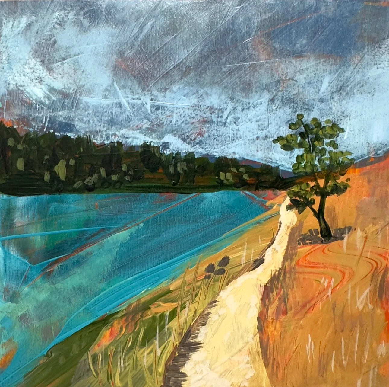 ON THE RIGHT PATH
6x6 in.

Acrylic on panel, framed in maple 