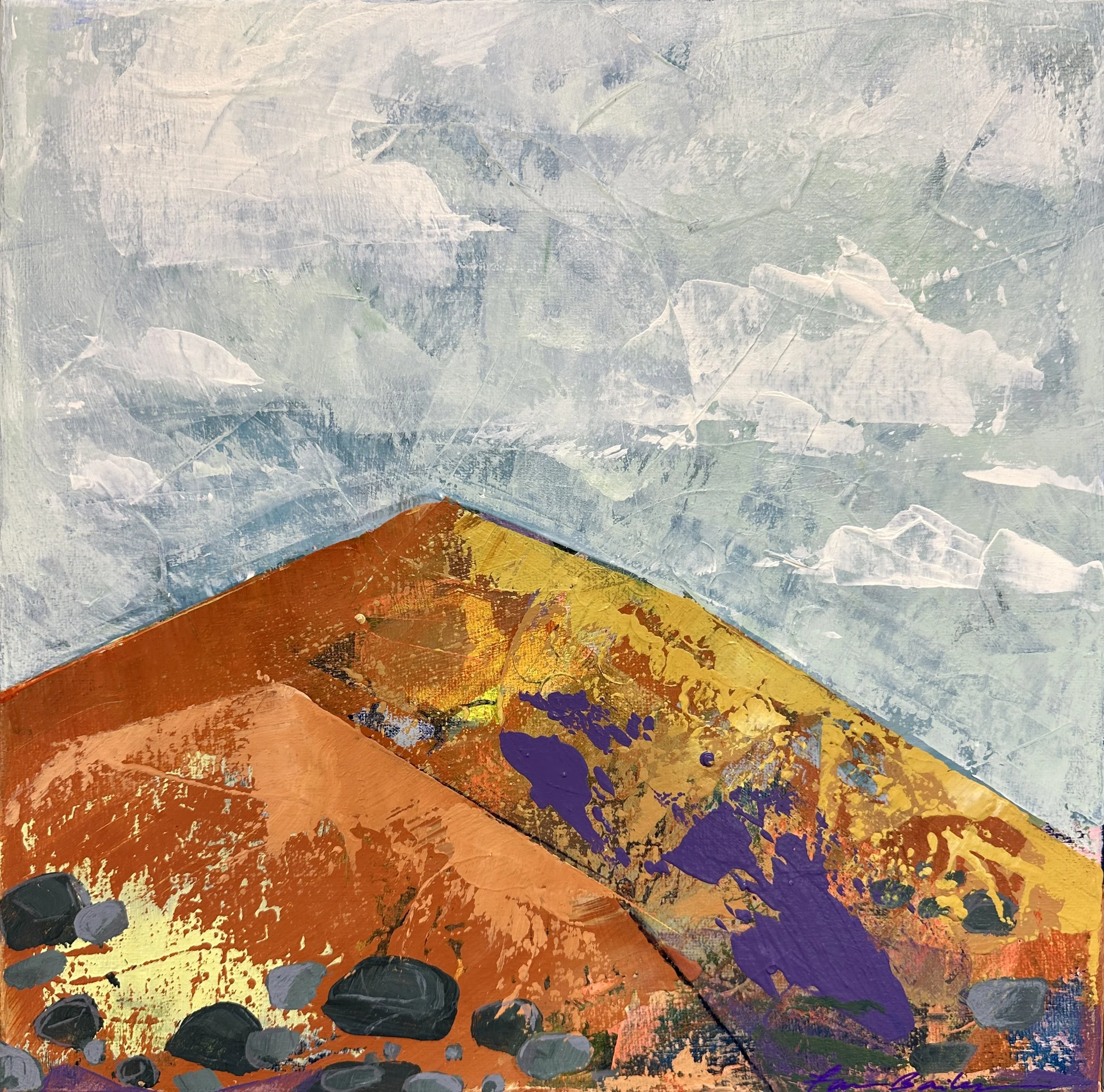 AUTUMNAL
Acrylic on canvas, framed in maple 2025
12x12"  SOLD