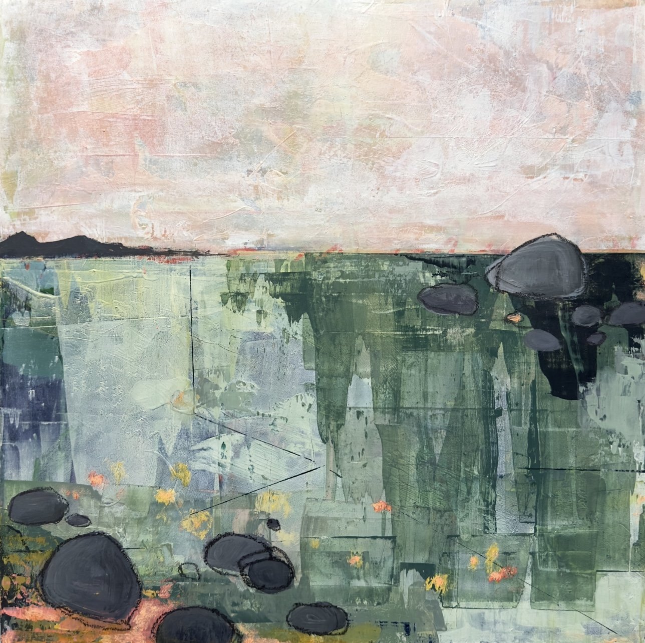 FIELD NOTES IN STONE
18x18 in.

Acrylic and graphite on wood panel, framed

