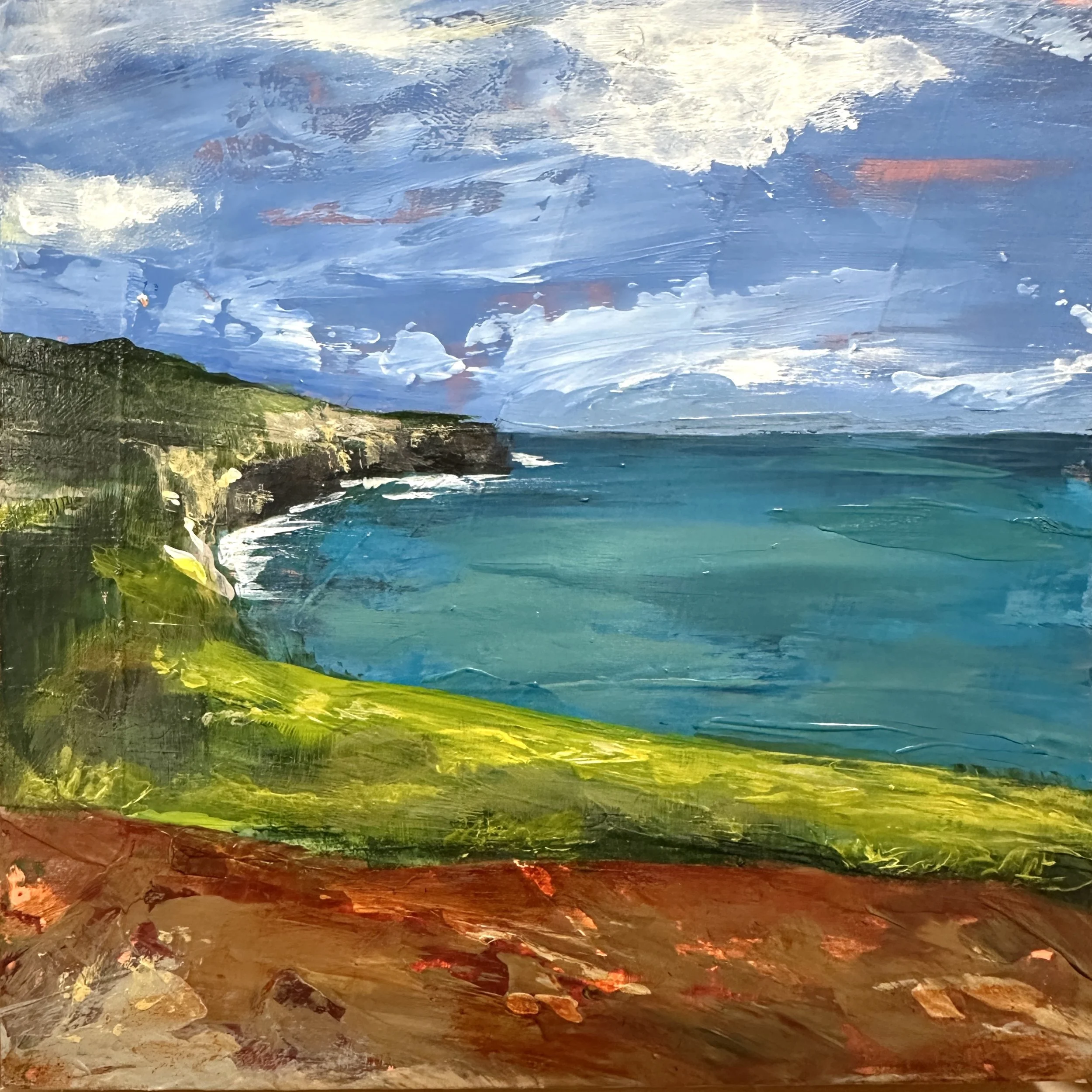 COLORS OF PARADISE 
6x6 in.

Acrylic on panel, framed in maple 